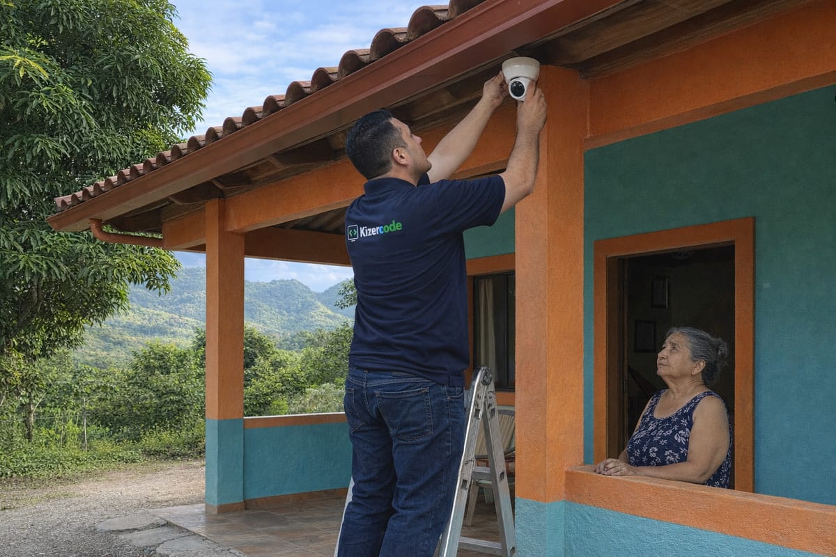 Casa: domo bajo el alero del corredor — Santa Rita, Yoro