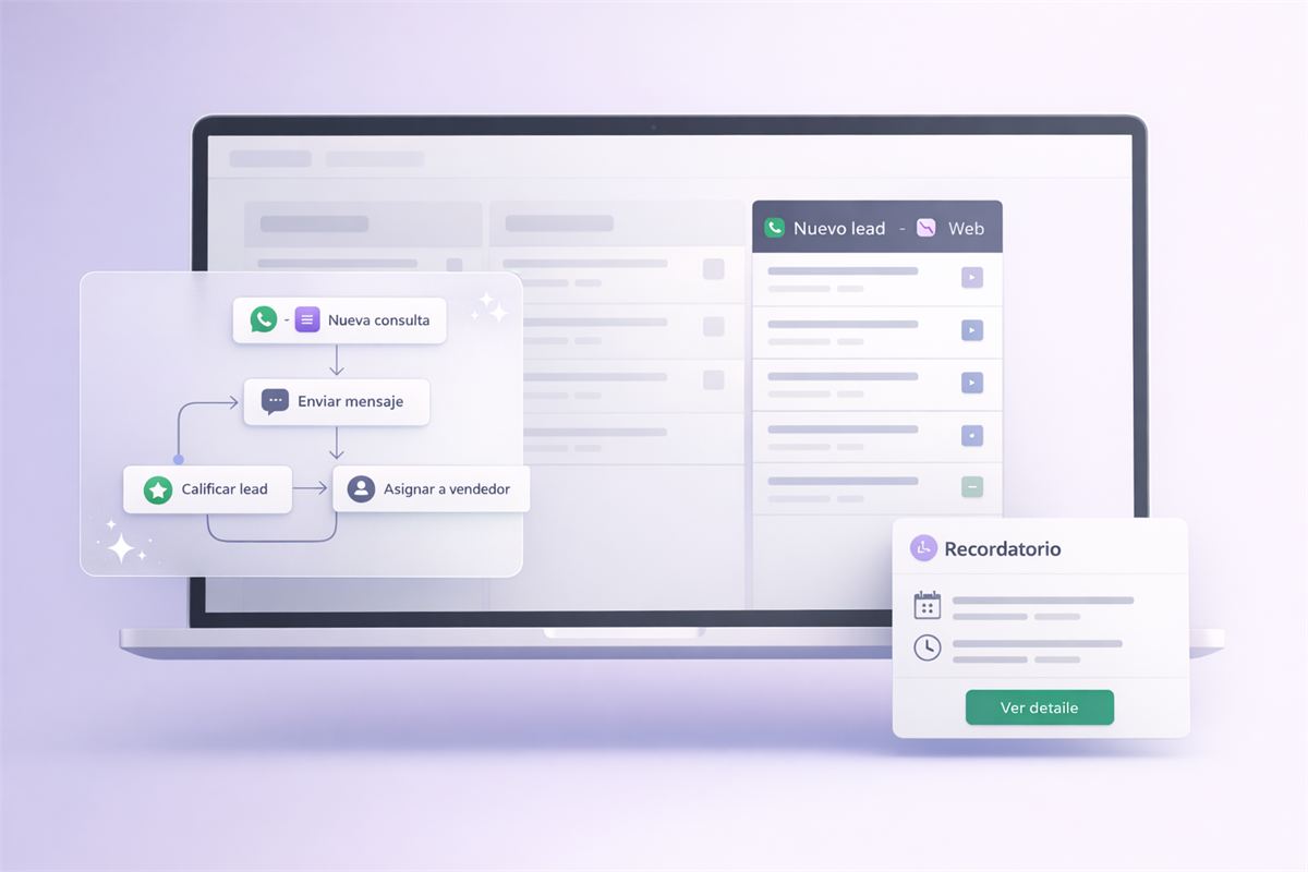Diseño de muestra: seguimiento de leads hecho por Kizercode
