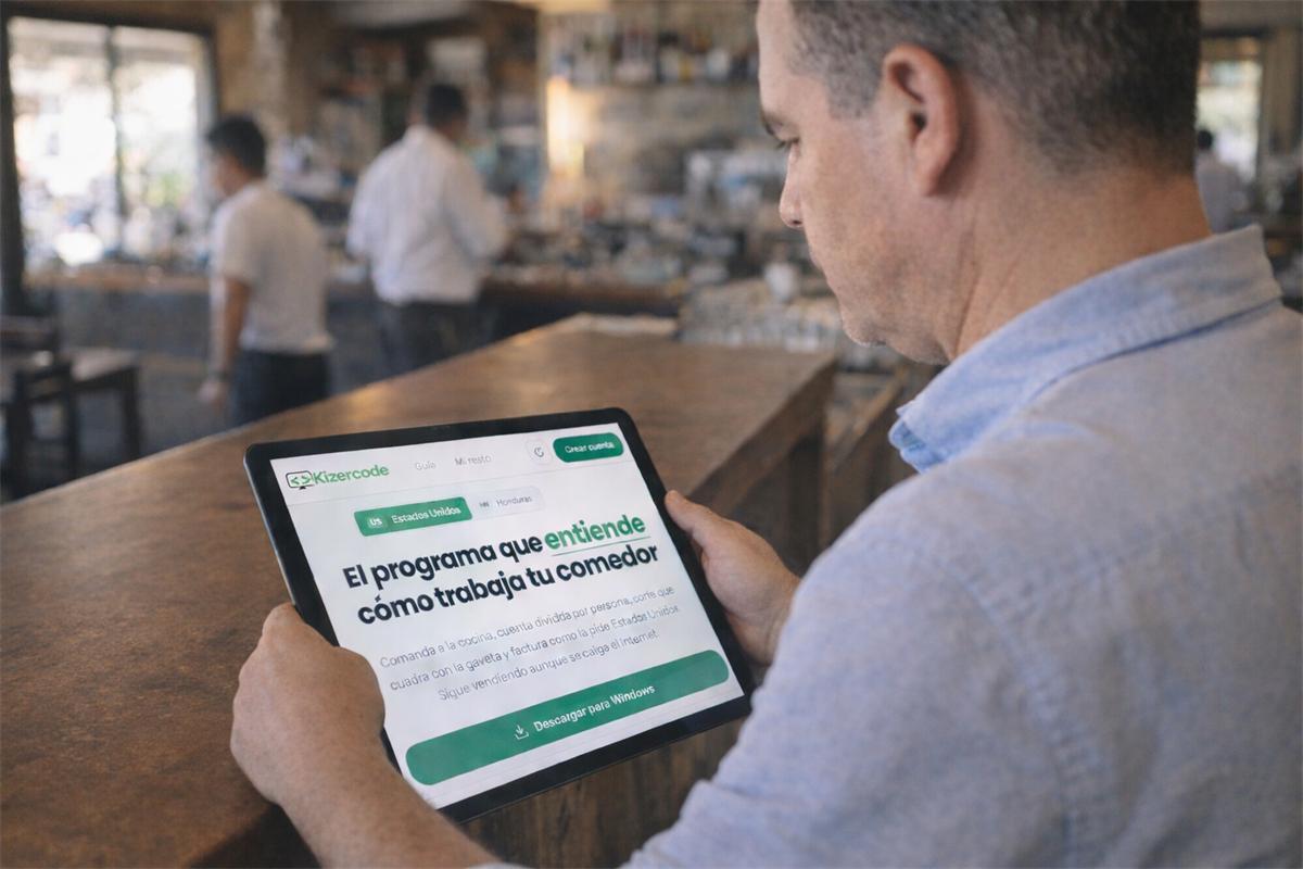 Restaurante en Honduras tomando la orden con KizerResto en una tablet